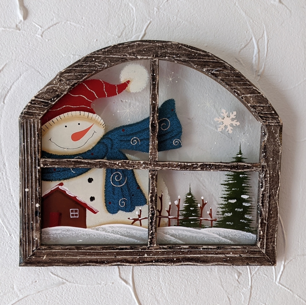 Beautiful snowman frame decor